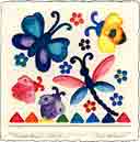 flower power insects and bugs, animals art for kids and children, insects and bugs animals gifts for babies and nurseries, paintings for baby and child, pictures for nursery and kids and fine art prints for child, baby and nursery by artists Jane Billman and Gregg Billman