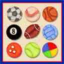 sports balls art and sports gifts, sports paintings and sports prints by artists Jane Billman and Gregg Billman